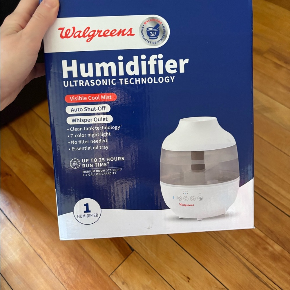 Walgreens White Humidifier with Ultrasonic Technology